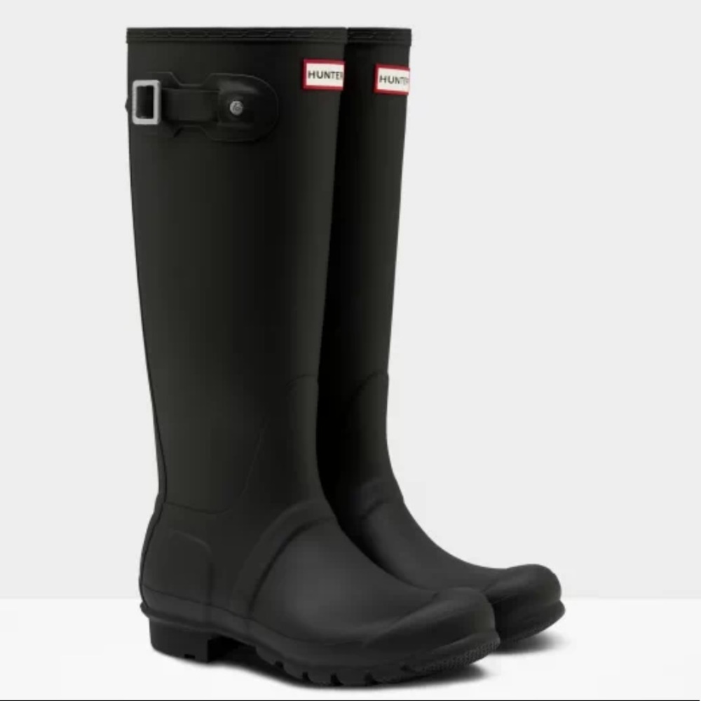 Matte Black Hunter Tall Boots